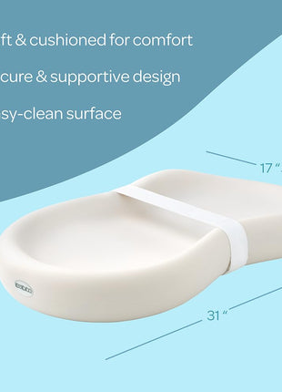 Keekaroo Peanut Changer Baby Vanilla – The Original - Easy-to-Clean Changing pad and The only Shell Over Foam, Fully Water Repellant, Wipeable Diaper pad, Wipe-Clean Changing pad