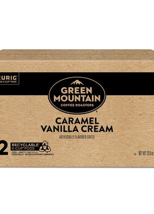 Green Mountain Coffee Roasters Caramel Vanilla Cream Keurig Single-Serve K-Cup pods, Light Roast Coffee, 72 Count
