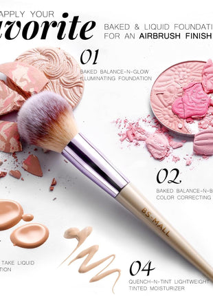 BS-MALL Makeup Brush Set 18 Pcs Premium Synthetic Foundation Powder Concealers Eye shadows Blush Makeup Brushes with black case