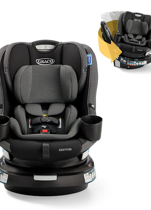 Graco EasyTurn 360 2-in-1 Rotating Convertible Car Seat, 360 Degree Rotating Infant to Toddler Rotating Car Seat, 2 Modes Rear and Forward Facing, Slim Design, Cyran