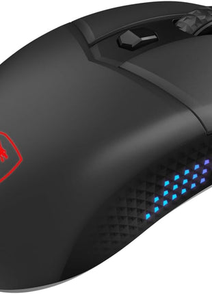 msi Versa 300 Elite Wireless Gaming Mouse - 26000 DPI Optical Sensor, 1000 Hz Polling Rate, Symmetrical, 60M+ Click OMRON Switches, 6 Buttons, 200-Hour Battery, 1ms Latency, RGB, 65g - Wired/Wireless