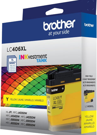 Brother LC406XLY High Yield Yellow Ink Cartridge