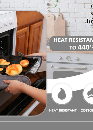 Joyhalo 4 Pack Pot Holders for Kitchen Clearance, Hot Pads for Kitchen, Countertops, Oven Pot Holders Bulk, Potholders Sets for Kitchens Heat Resistant, Grey