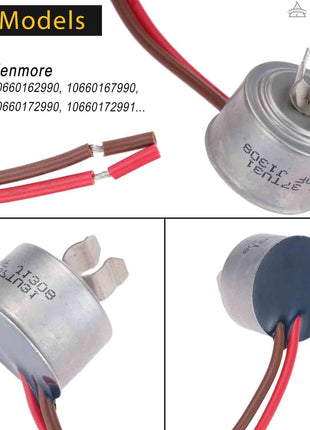 4387503 Refrigerator Bimetal Defrost Thermostat by Seentech - Compatible with Whirlpool, Ken-more Refrigerator/Freezer: Replaces PS11742474 AP6009317 WP4387503 343917 61002113