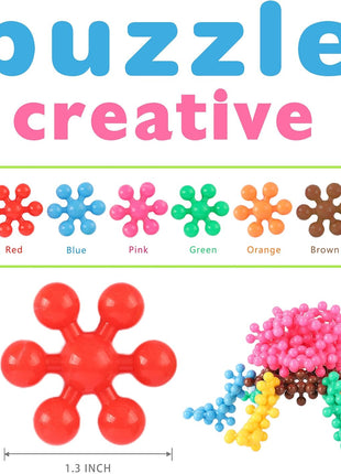 TOMYOU 200 Pieces Building Blocks Kids STEM Toys Educational Discs Sets Interlocking Solid Plastic for Preschool Boys and Girls Aged 3+, Safe Material Creativity
