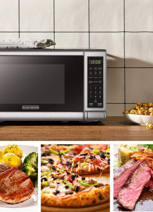 BLACK+DECKER Countertop Microwave Oven, 0.7 Cu.Ft, 700W, Stainless Steel