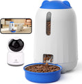 PAPIFEED 2-in-1 Automatic Cat Feeder and Pet Camera Combo, 1080P HD & 360Â°Pan-Tilt, 3L Cat Food Dispenser with App, 2.4G WiFi Timed Cat Feeder for Dry Food, Automatic Cat Feeder with Camera