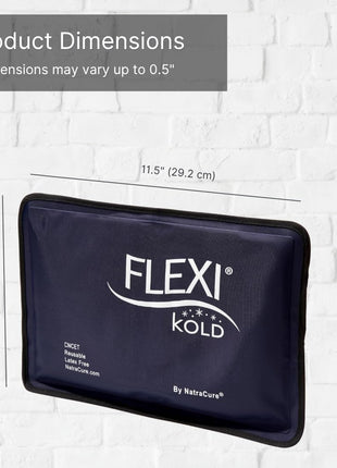 FlexiKold Gel Soft Flexible Ice Packs for Injuries - Reusable Freezer Cold Pack, Cold Compress & Cooling Gel Pad for Face, Shoulder, Hip, Leg, Arm, Ankle & Foot Injury - Medium - 7.5 inch x 11.5 inch