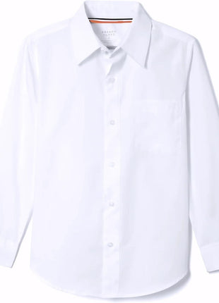 French Toast Boys' Long Sleeve Classic Dress Shirt (Standard & Husky), White, 12