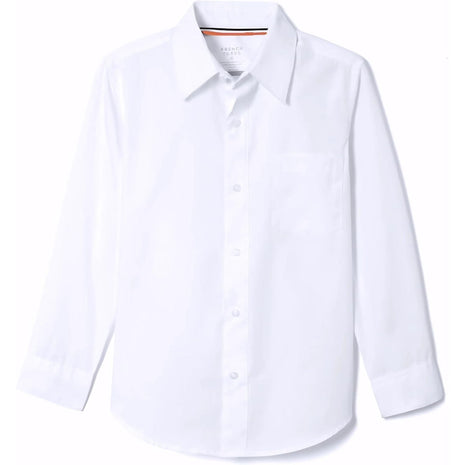 French Toast Boys' Long Sleeve Classic Dress Shirt (Standard & Husky), White, 12
