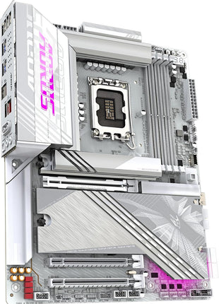 GIGABYTE Z890 AORUS Elite X ICE Intel Core Ultra (Series 2) LGA 1851 Motherboard, ATX, DDR5, 5X M.2, PCIe 5.0, Thunderbolt 4, WIFI7, 2.5GbE LAN, EZ-Latch