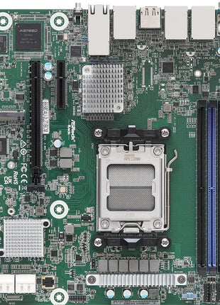 AsRock Rack B650D4U-2L2T/BCM Micro-ATX Server Motherboard Single Socket AMD Ryzen 7000 Series Processors (LGA 1718) B650E PCIe 5.0 Dual 10G LAN