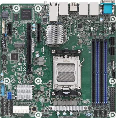 AsRock Rack B650D4U-2L2T/BCM Micro-ATX Server Motherboard Single Socket AMD Ryzen 7000 Series Processors (LGA 1718) B650E PCIe 5.0 Dual 10G LAN