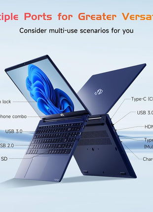 NIMO 15.6 IPS-FHD-Laptop, 16GB RAM 1TB SSD Intel Pentium Quad Core N100, Backlit Keyboard Fingerprint (Beat to i3-1115G4 Up to 3.4GHz) Computer for Student-Home WiFi 6 BT5.2 Win 11