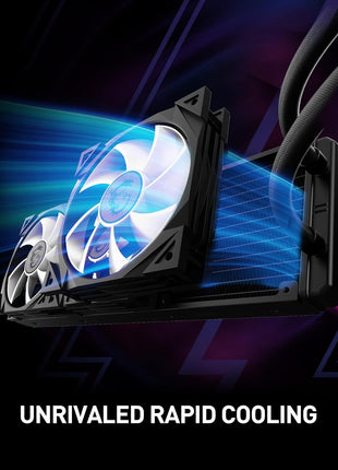 MSI MPG CoreLiquid D240 ARGB CPU Liquid Cooler - 2.4" IPS LCD Screen - 240mm Radiator - Double 120mm ARGB PWM Fans - LGA 1700/1851 / AM5/AM4 Compatible