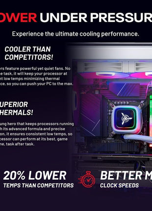 Skytech King 95 Gaming PC Desktop, Ryzen 7 7800X3D 4.2 GHz (5GHz Turbo), AMD RX 9070 XT 16GB, 2TB Gen4 NVMe SSD, 32GB DDR5 RAM 5600 RGB, 850W Gold PSU, 360mm ARGB AIO, Wi-Fi, Win 11