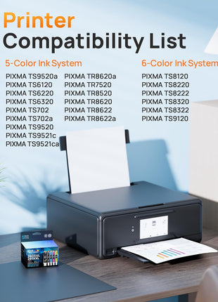 E-Z Ink Compatible Tr8620a Ink Cartridge Replacement for Canon PGI-280XXL CLI-281XXL 280 XXL 281 XXL Compatible with TR8520 TR8620a TR8620 TS702a TS9520 TS9521C TR8520 TS6220 TS6320 TS8220 (5 Pack)