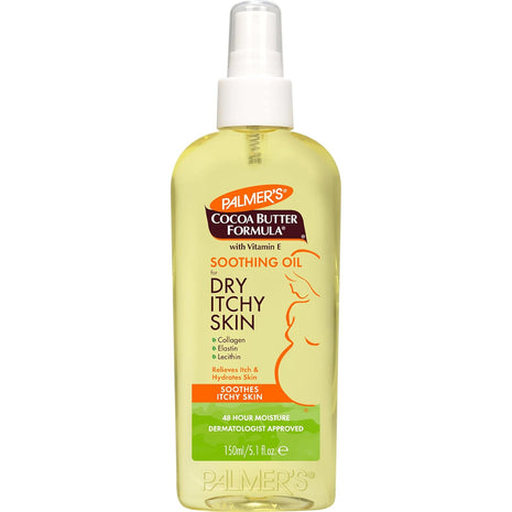 Palmer's Cocoa Butter Formula Soothing Oil with Vitamin E, Dry, Itchy Skin Relief, Anti-Itch Body Oil, 5.1 Ounces