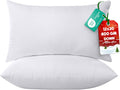 Utopia Bedding Throw Pillows (Pack of 2, White), 12 x 20 Inches Indoor Decorative Pillow Insert for Sofa, Bed and Couch