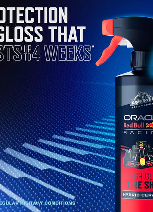 Armor All Podium Series Hybrid Ceramic High Gloss Tire Shine Spray, 16 fl oz, Long-Lasting Car Tire Shine Developed in Collaboration With Oracle Red Bull Racing