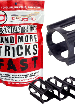 Skater Trainer Wheels - Beginners get Skateboard Tricks Fast, Safe and Fun | Viral accessory gift - Helps beginners stay excited about their new skateboard - Kids & parents love these