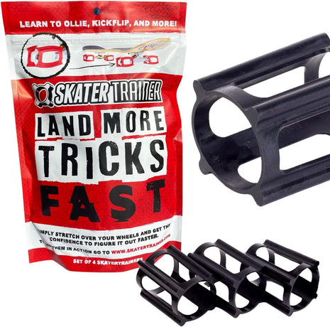 Skater Trainer Wheels - Beginners get Skateboard Tricks Fast, Safe and Fun | Viral accessory gift - Helps beginners stay excited about their new skateboard - Kids & parents love these