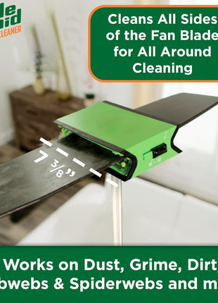 Blade Maid Ceiling Fan Blade Cleaner & Duster | Extendable Pole for High Ceilings, Moldings, Blinds, Walls & Cars, Corner Cleaning Tool, with Reusable Microfiber Pads | Size 3 feet (Pack of 1)