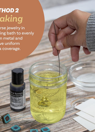 The Beadsmith XL Gel, Liver of Sulfur Extended Life Gel, 1 Fluid Ounce (29ml) Bottle, Apply a Patina Finish to Silver, Copper, and Other Metal for Oxidized Look on Art and Jewelry Projects