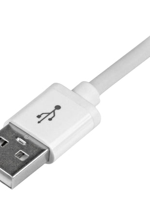 StarTech.com 2m (6ft) Long White Apple 8-pin Lightning Connector to USB Cable for iPhone / iPod / iPad - Charge and Sync Cable (USBLT2MW)