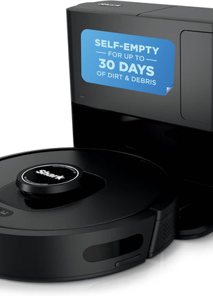 Shark AV2501S AI Ultra Robot Vacuum, with Matrix Clean, Home Mapping, 30 Day Capacity HEPA Bagless Self Empty Base, Perfect for Pet Hair, Wifi, Dark Grey