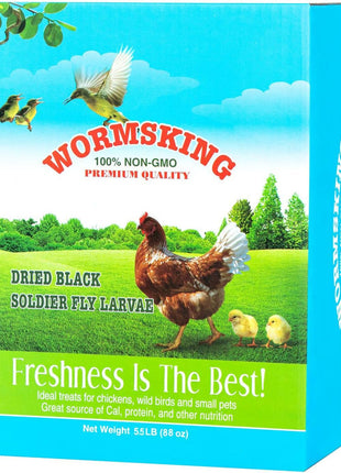 5LB Dried Black Soldier Fly Larvae, More Calcium Than Dried Mealworms, High Protein Chicken Feed,Duck Food, BSFL, Duck Treats