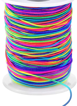 1mm Stretchy Bracelet String, Sturdy Rainbow Elastic String Elastic Cord for Jewelry Making, Necklaces, Beading and Crafts