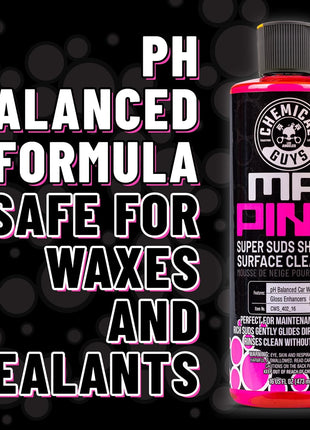 Chemical Guys Mr. Pink Car Wash Soap - 128 oz Super Suds Foaming Car Wash Soap for Cannon, Blaster, or Bucket Washing - pH Balanced, Safe on Wax, Sealant, Ceramic, and Clear Coat Finishes