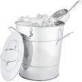Twine Insulated Ice Bucket With Lid & Scooper for Parties   Galvanized Metal Bucket Cooler & Drink Tub Holds 1 Gallon