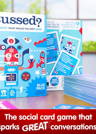 SUSSED The Wacky 'What Would You Do?' Social Card Game - Easy Fun for Teens, Boys, Girls, Tweens - Travel Size Game for Road Trips - Kids Ages 10+ & Adults - Cool Blue Deck