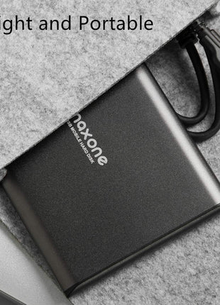 Maxone 1TB Ultra Slim Portable External Hard Drive HDD USB 3.0 Compatible with PC, Laptop, Charcoal Grey