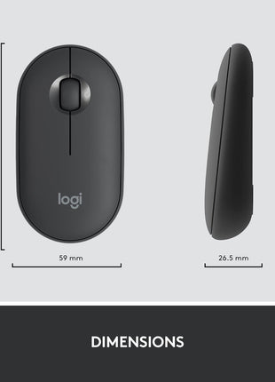 Logitech MK470 Slim Wireless Keyboard and Mouse Combo - Modern Compact Layout, Ultra Quiet, 2.4 GHz USB Receiver, Plug n' Play Connectivity, Compatible with Windows - Graphite