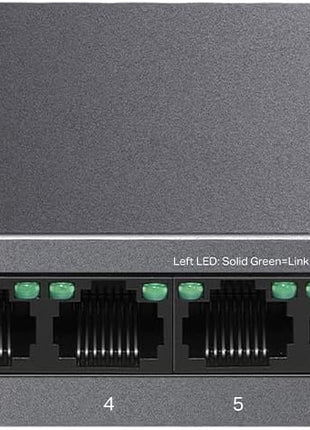 TP-Link LS108GP, 8 Port PoE Gigabit Ethernet Switch | 8 PoE+ Port 62W, Plug & Play, Extend Mode, PoE Auto Recovery, Desktop/Wall Mount, Silent Operation