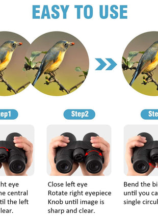Binoteck 10x42 Binoculars for Adults - Professional HD Roof BAK4 Prism Lens Binoculars for Bird Watching, Hunting, Travel, Sports, Cruise, Concert, with Carrying Bag