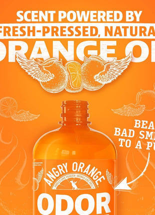 ANGRY ORANGE Pet Odor Eliminator for Dog and Cat Urine, Carpet Stains, and Strong Smells 芒聙聯 Citrus Cleaner with Natural Orange Oil 芒聙聯 24 oz