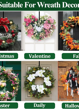 GP Life Wreath Hanger for Front Door, Adjustable from 15 to 25 Inches Hanger, 20 lbs Larger Door Upgrade Christmas Fall Wreaths Decorations Hook (Black)