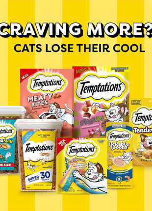 Temptations Cat Treats, Classic Crunchy and Soft Cat Treats, Seafood Medley Flavor, 30 oz. Tub