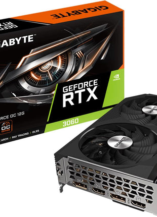 GIGABYTE GeForce RTX 3060 WINDFORCE OC 12G (rev. 2.0) Graphics Card, 2X WINDFORCE Fans, 12GB 192-bit GDDR6, GV-N3060WF2OC-12GD Rev2.0 Video Card