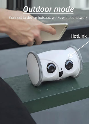 Owl Robot,Pet Camera Treat Dispenser Interactive Toy for Dogs Cats with Remote Phone App Control