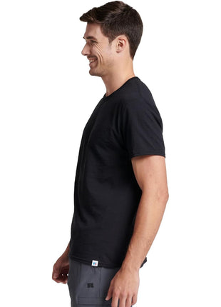 Russell Athletic Men's Essenital Men's Short Sleeve Tee Shirt, Black, XL