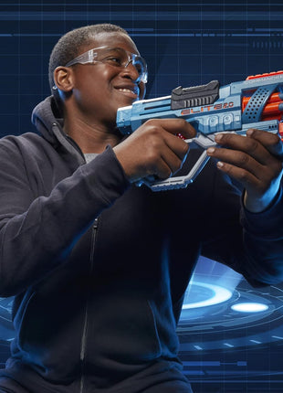Nerf Elite 2.0 Commander RC-6 Blaster, 12 Elite Darts, 6-Dart Rotating Drum, Tactical Rails, Barrel and Stock Attachment Points