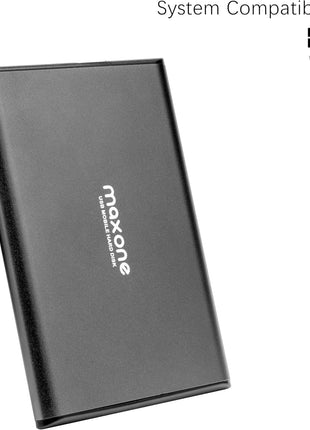 Maxone 1TB Ultra Slim Portable External Hard Drive HDD USB 3.0 Compatible with PC, Laptop, Charcoal Grey