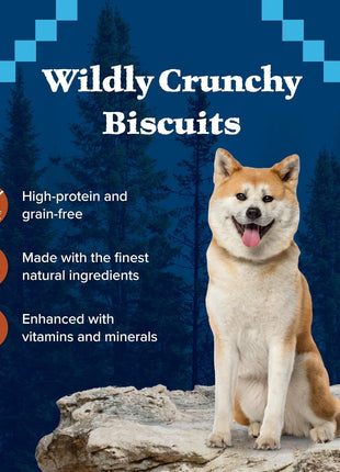 Blue Buffalo Wilderness Trail Treats Crunchy Dog Biscuits Grain-Free and High-Protein Dog Treats, Turkey Recipe 36-oz Box (Pack of 3)