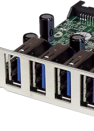 StarTech.com 4-Port PCI Express SuperSpeed USB 3.0 Controller Card with UASP - 5Gbps - USB 3.0 Expansion Card with SATA Power , TAA (PEXUSB3S4V)