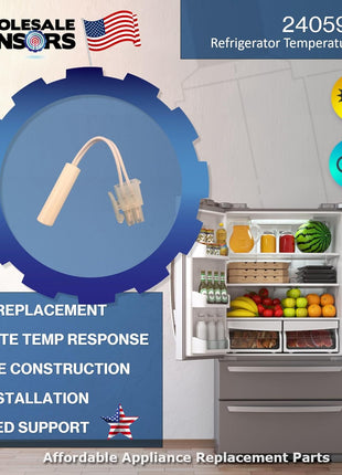 Replacement for Frigidaire 240597203 Refrigerator Temperature Sensor 12 Month Warranty & USA Support